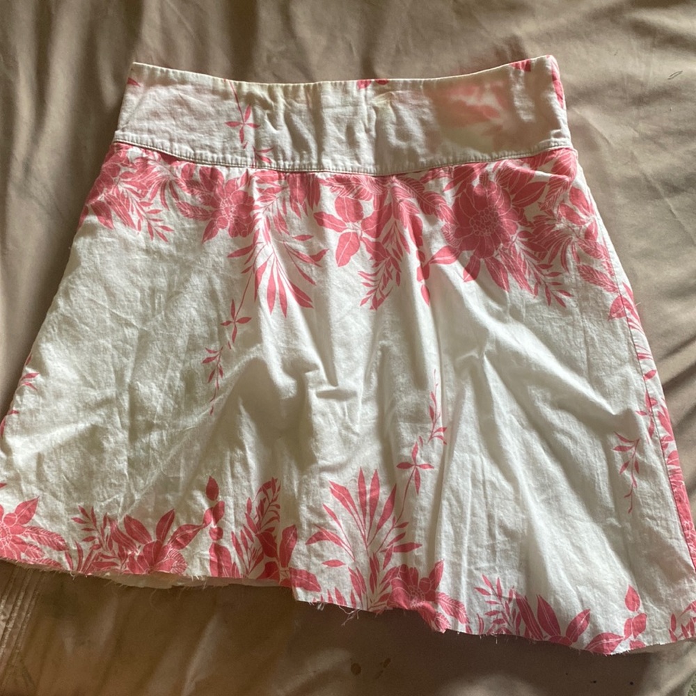 super cute pink and white coconut girl  tropical skirt